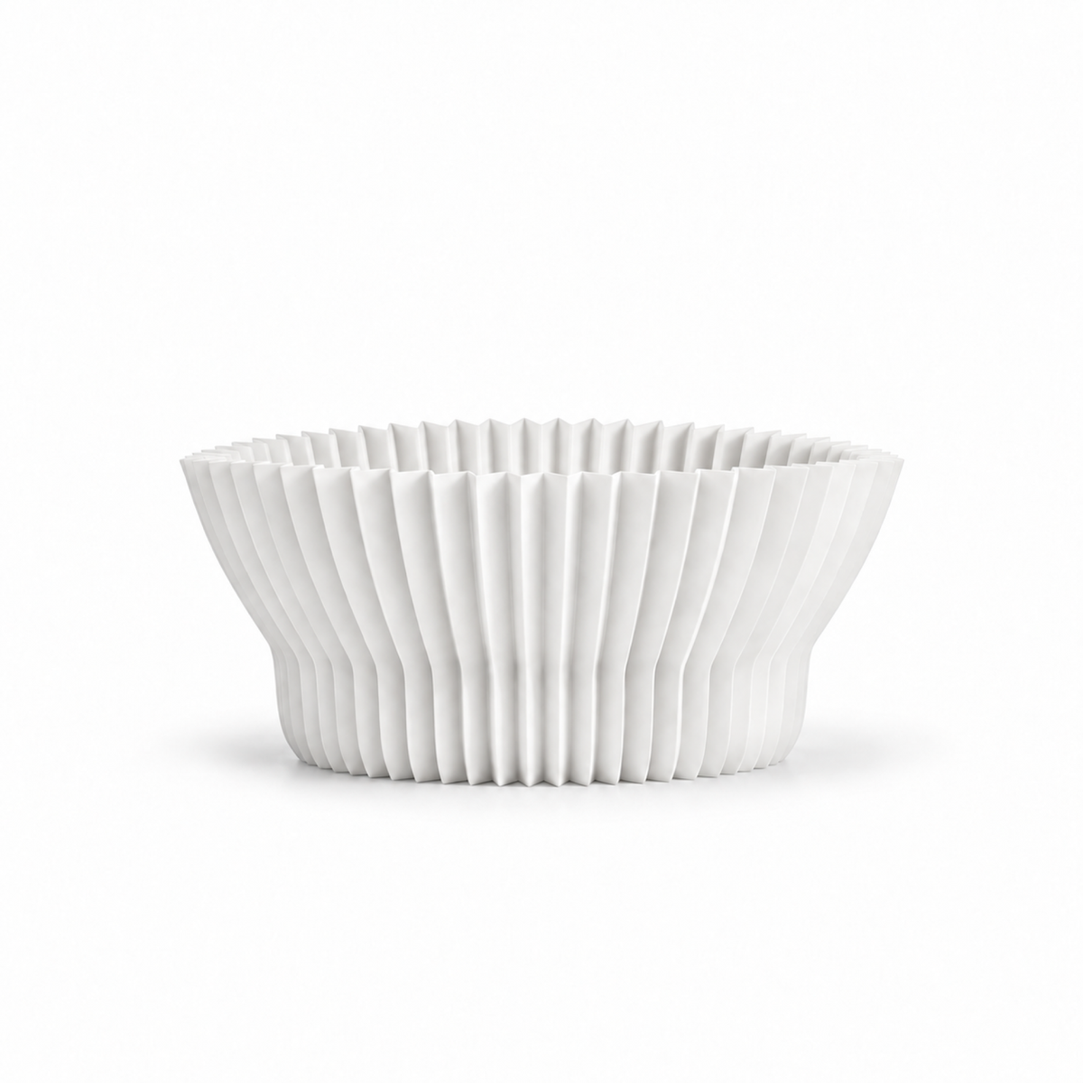 Cortona fruit bowl – White front empty