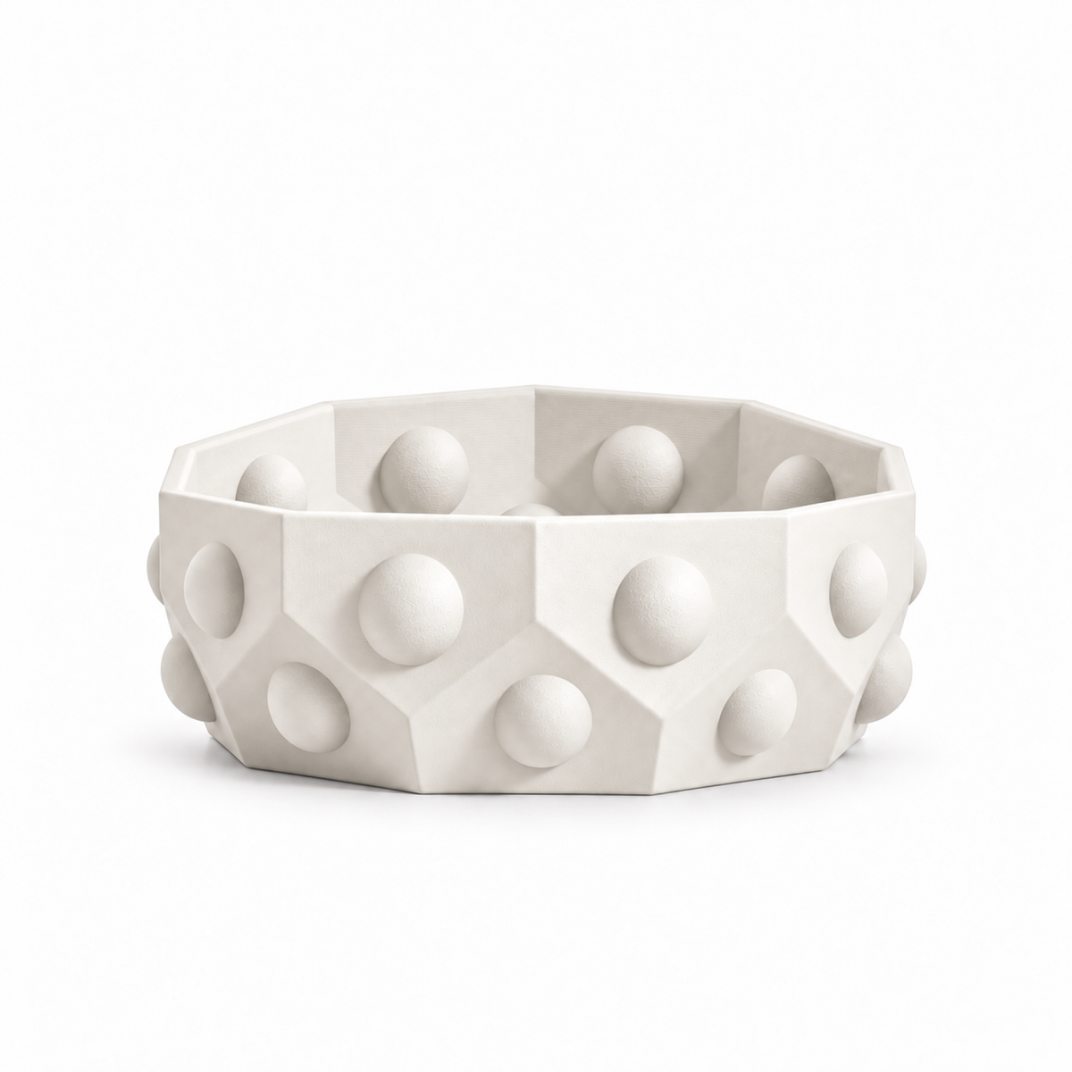 Numana Fruit Bowl – White front empty