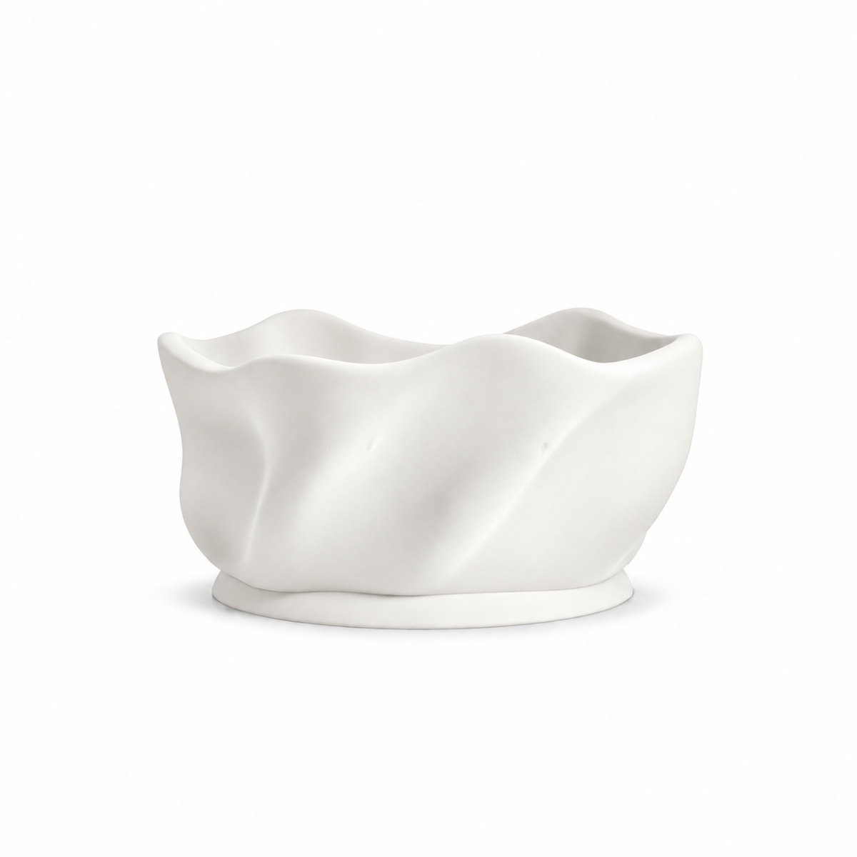 Sorrento Fruit Bowl – White front empty