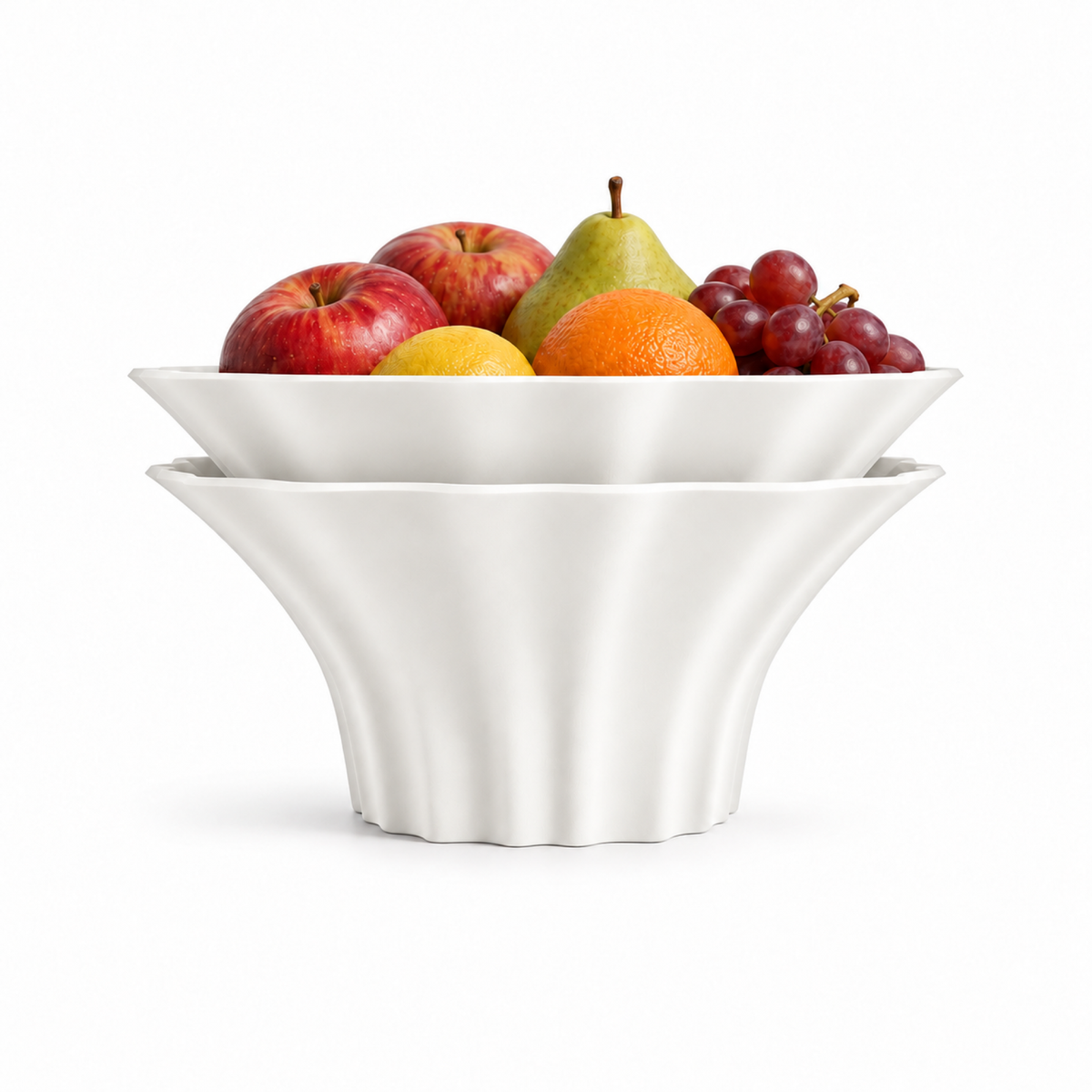 Corridonia Fruit Bowl – White front with fruit