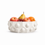 Numana Fruit Bowl – White front with fruit