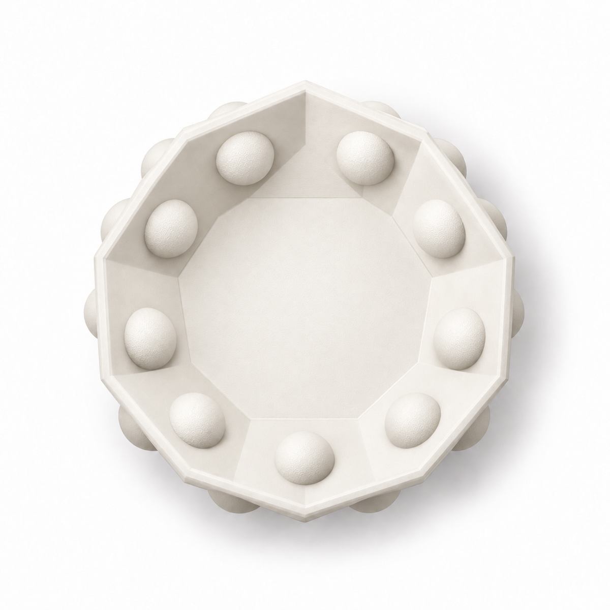 Numana Fruit Bowl – White top empty