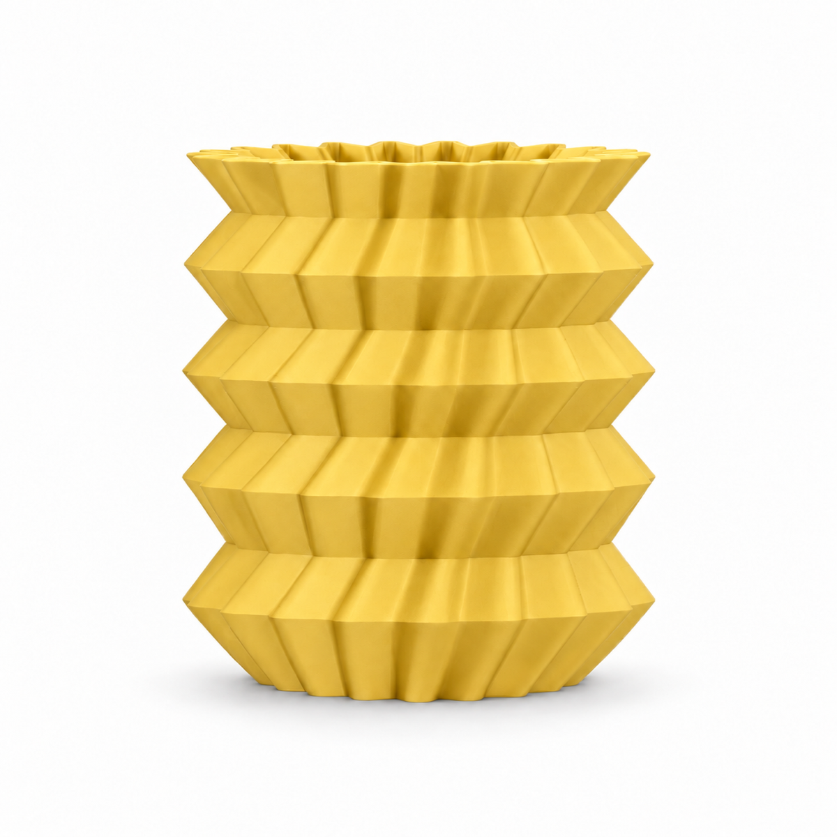 Amandera Vase Large – yellow front view amandera vase large