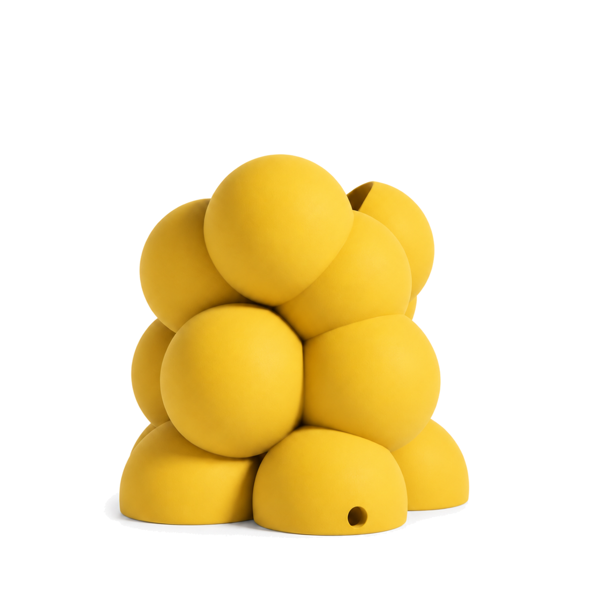 Bollare Sculptural Vase – yellow front view bollare sculptural vase