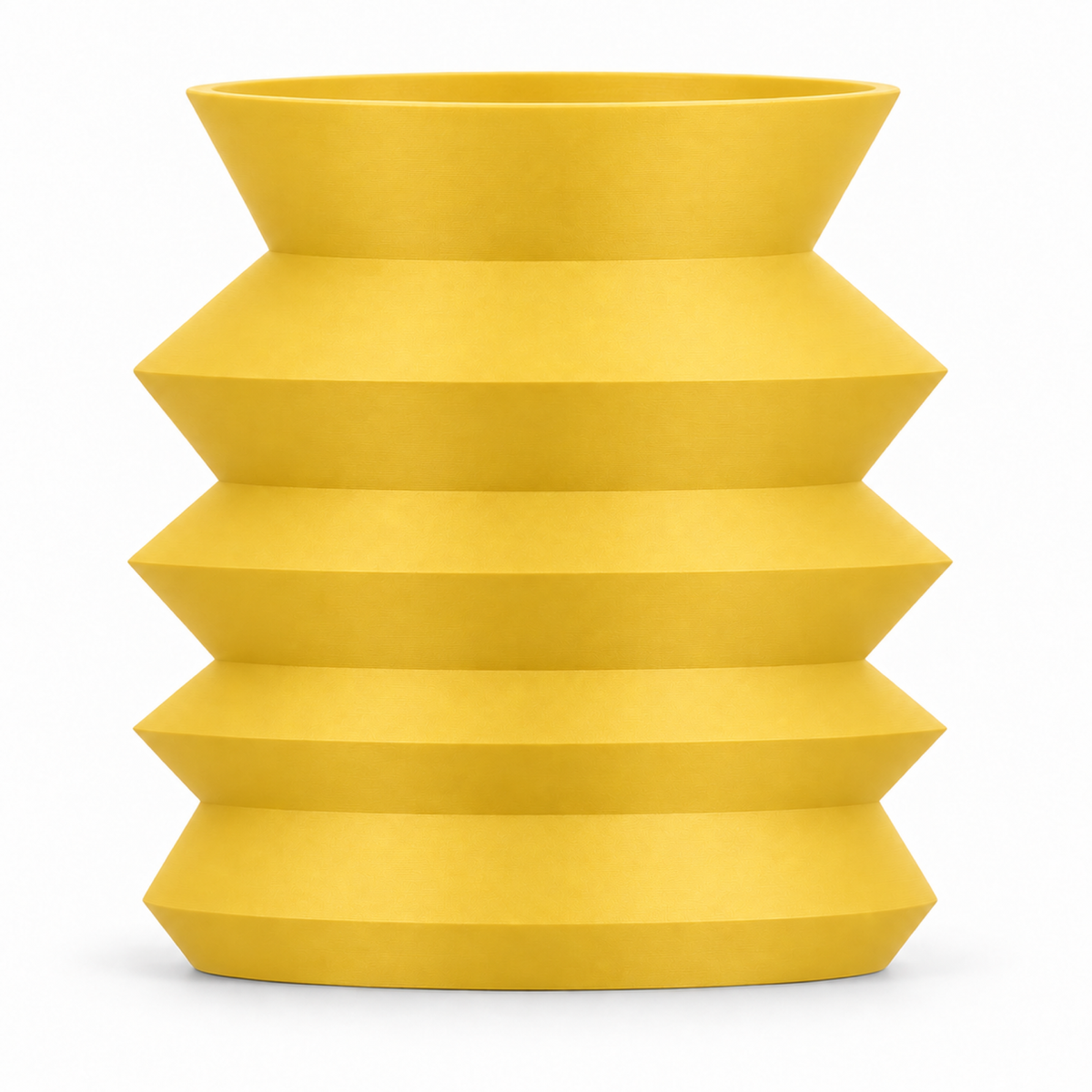 Bresivelle Vase Medium – yellow front view bresivelle vase