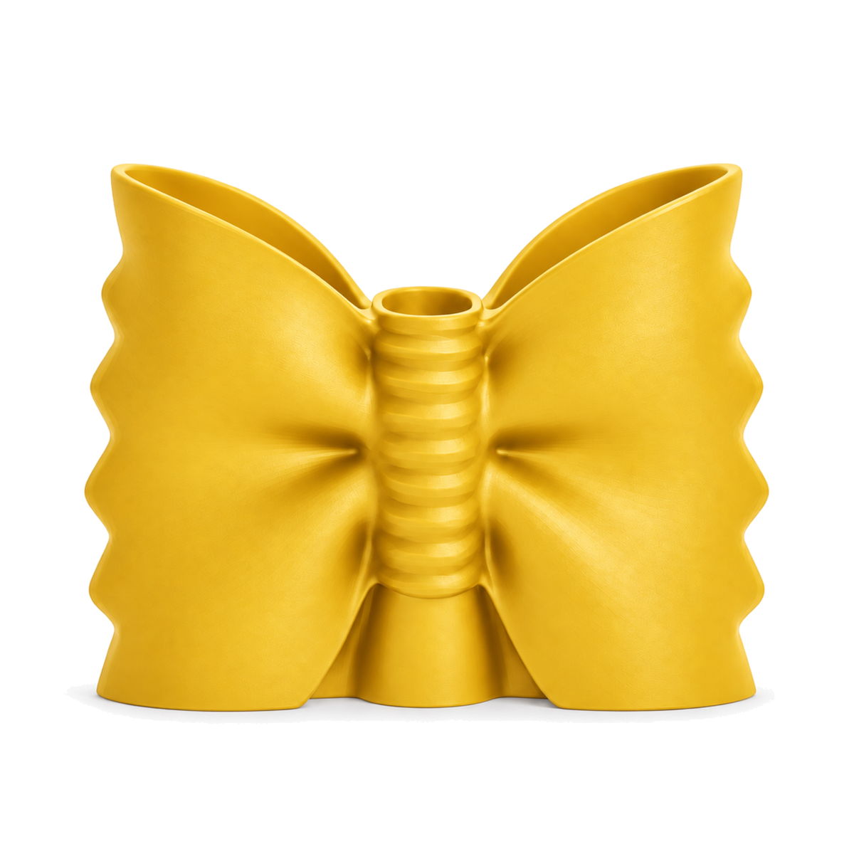 Fiastra Farfalle Kitchen Utensil Holder – yellow front view farfalle kitchen utensil holder