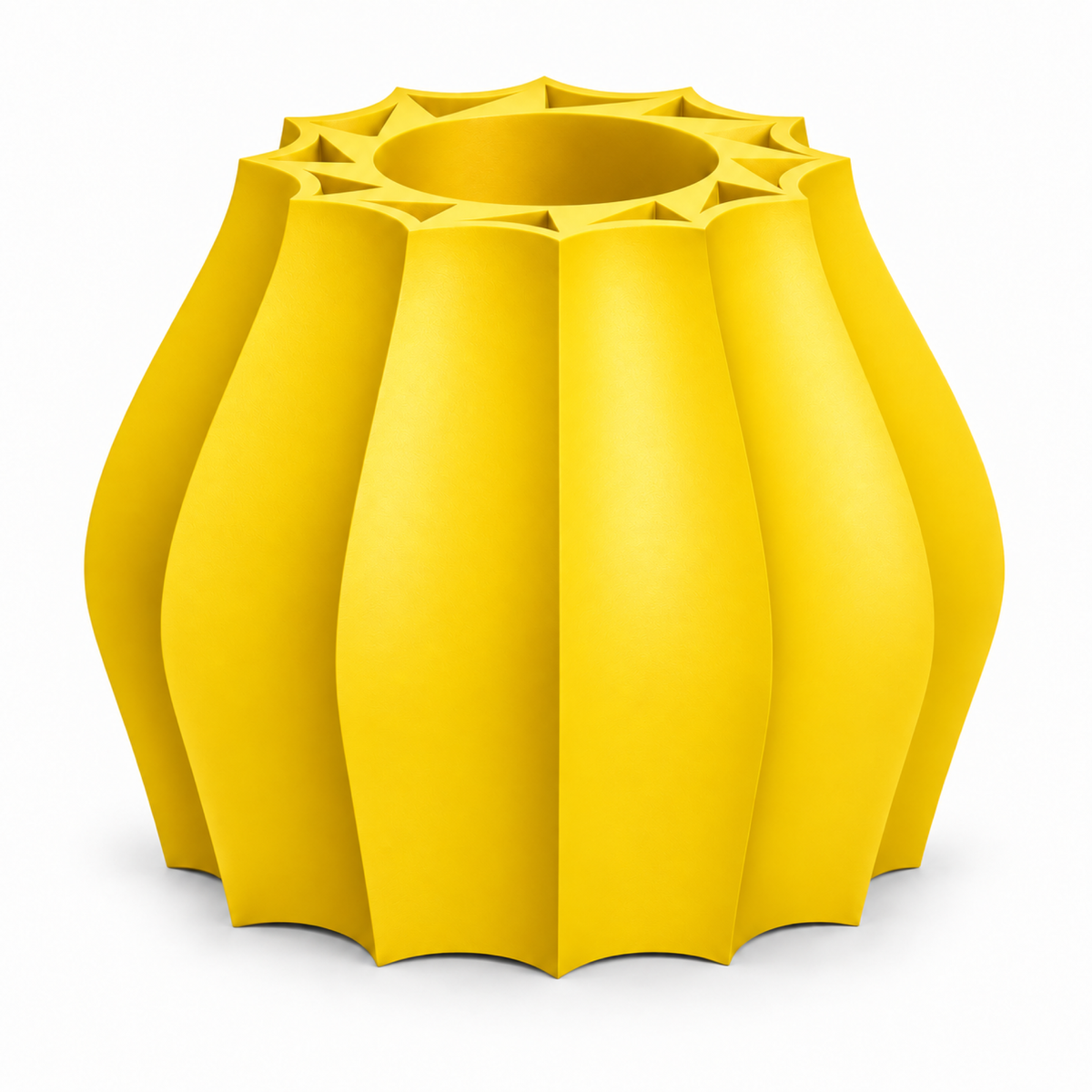 Marovique Vase Large – yellow front view marovique vase large