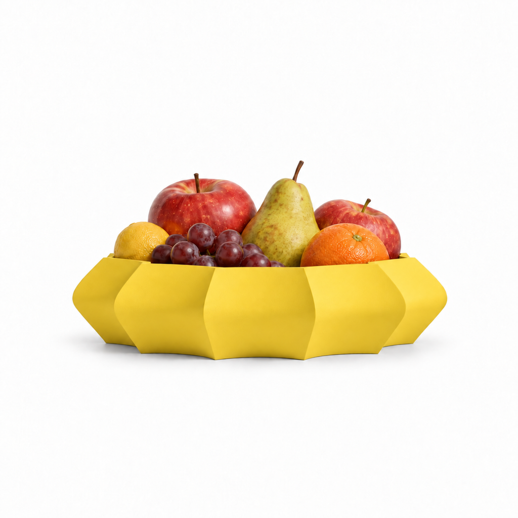 Manarola fruit bowl – Yellow front with fruit