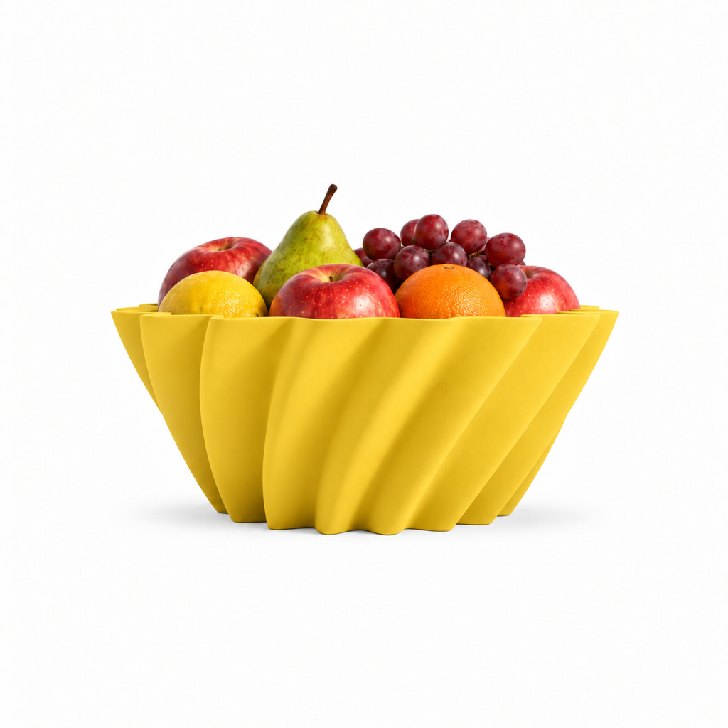 Montecosaro Fruit Bowl – Yellow front with fruit