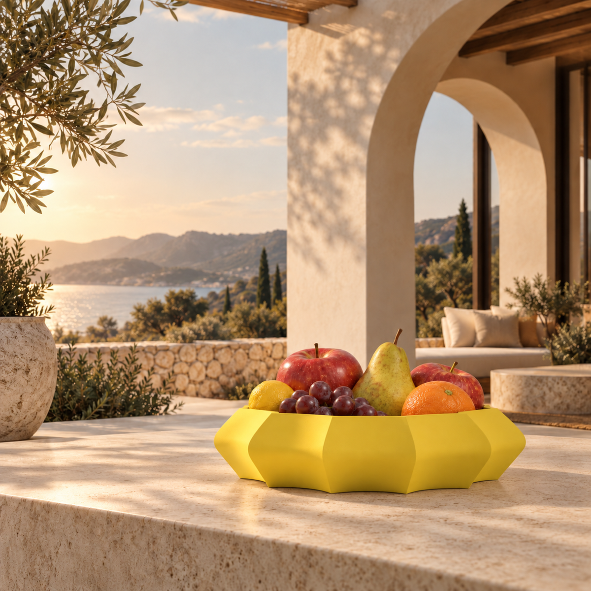 Manarola fruit bowl – Yellow lifestyle 2