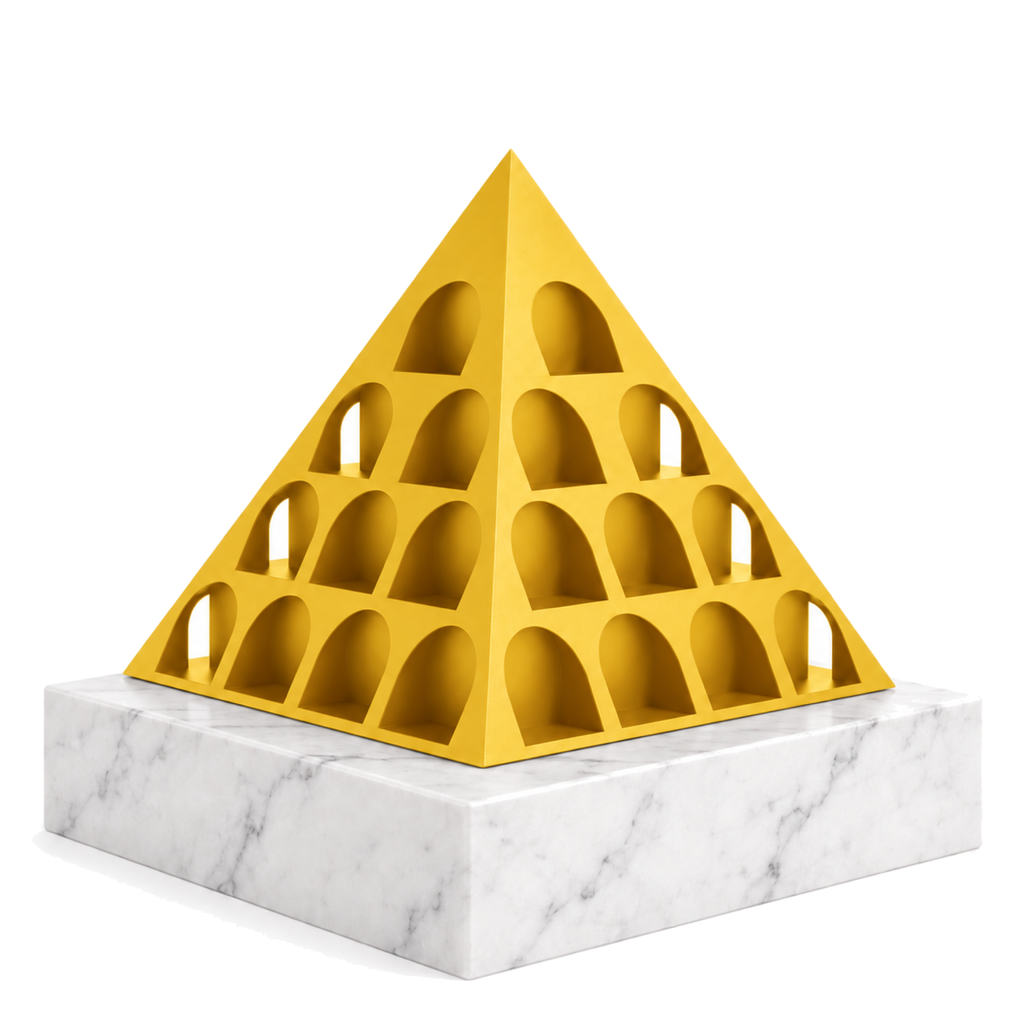 Fiastra Pyramid Nespresso Capsule Organizer – yellow signature marble pyramid nespresso capsule holder