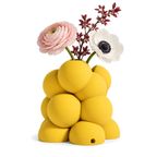 Bollare Sculptural Vase – yellow styled product view bollare sculptural vase