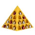 Fiastra Pyramid Nespresso Capsule Organizer – yellow styled product view pyramid nespresso capsule holder